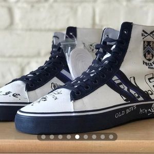 CONVERSE  POLO RALF LAUREN SOLOMON || NEW YORK  NAVY WHITE  HI  TOP